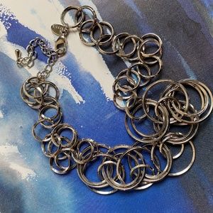 LIA SOPHIA Silver Circle Link Necklace